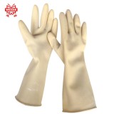 威蝶 45cmA-1白色標準中厚勞保手套乳膠防水防污耐磨耐酸堿防腐蝕加長手套 中厚